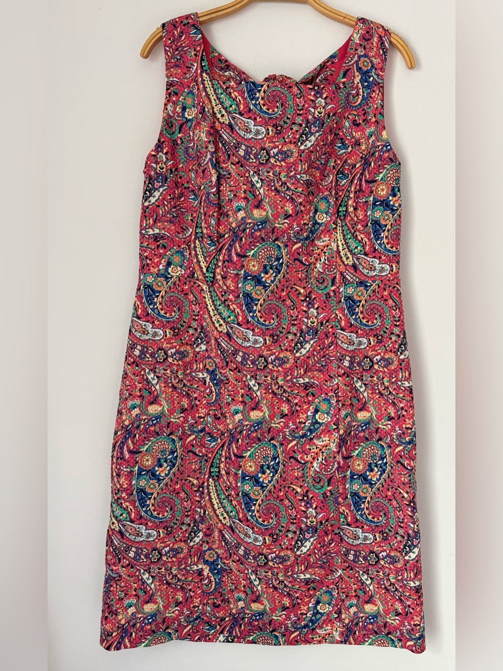 Talbots Coral Paisley Midi Dress